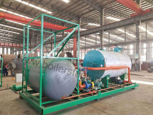 1.2million kcal/h gas fired thermal oil heater is finished installation in our workshop