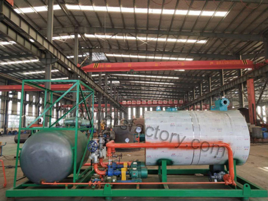 1.2million kcal/h gas fired thermal oil heater is finished installation in our workshop