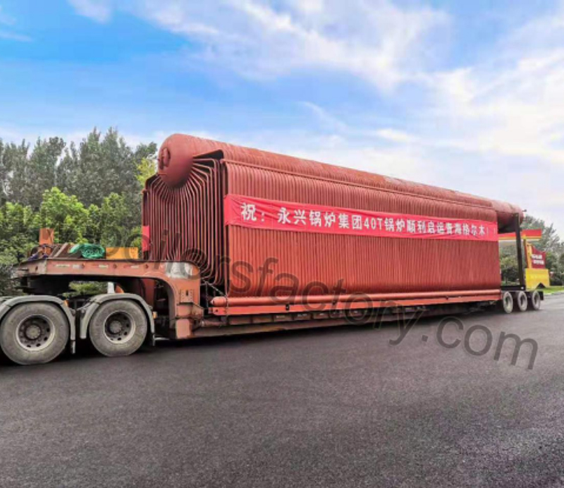 Yongxing Patent product - 40t/h coal fired modular boiler delivery site.